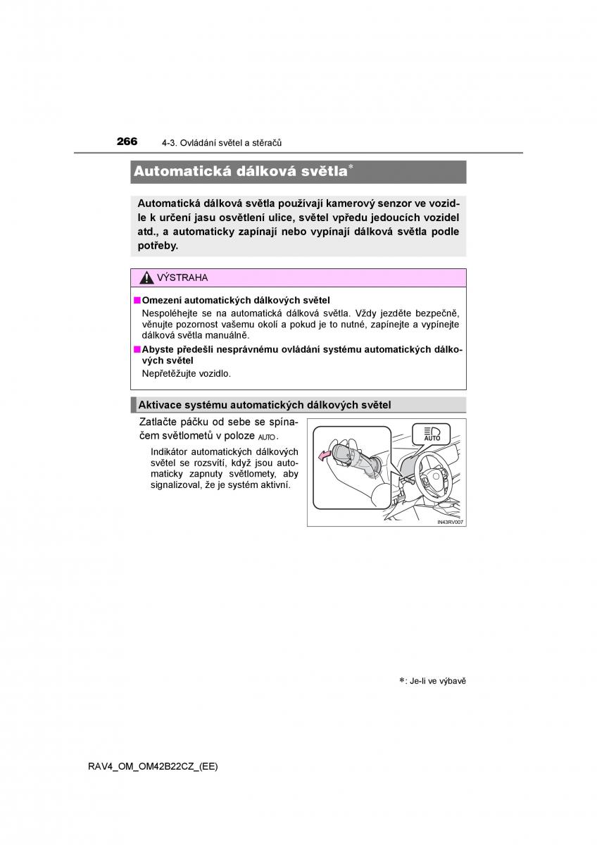 Toyota RAV4 IV 4 navod k obsludze / page 266