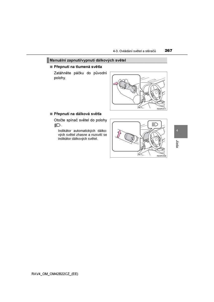 Toyota RAV4 IV 4 navod k obsludze / page 267