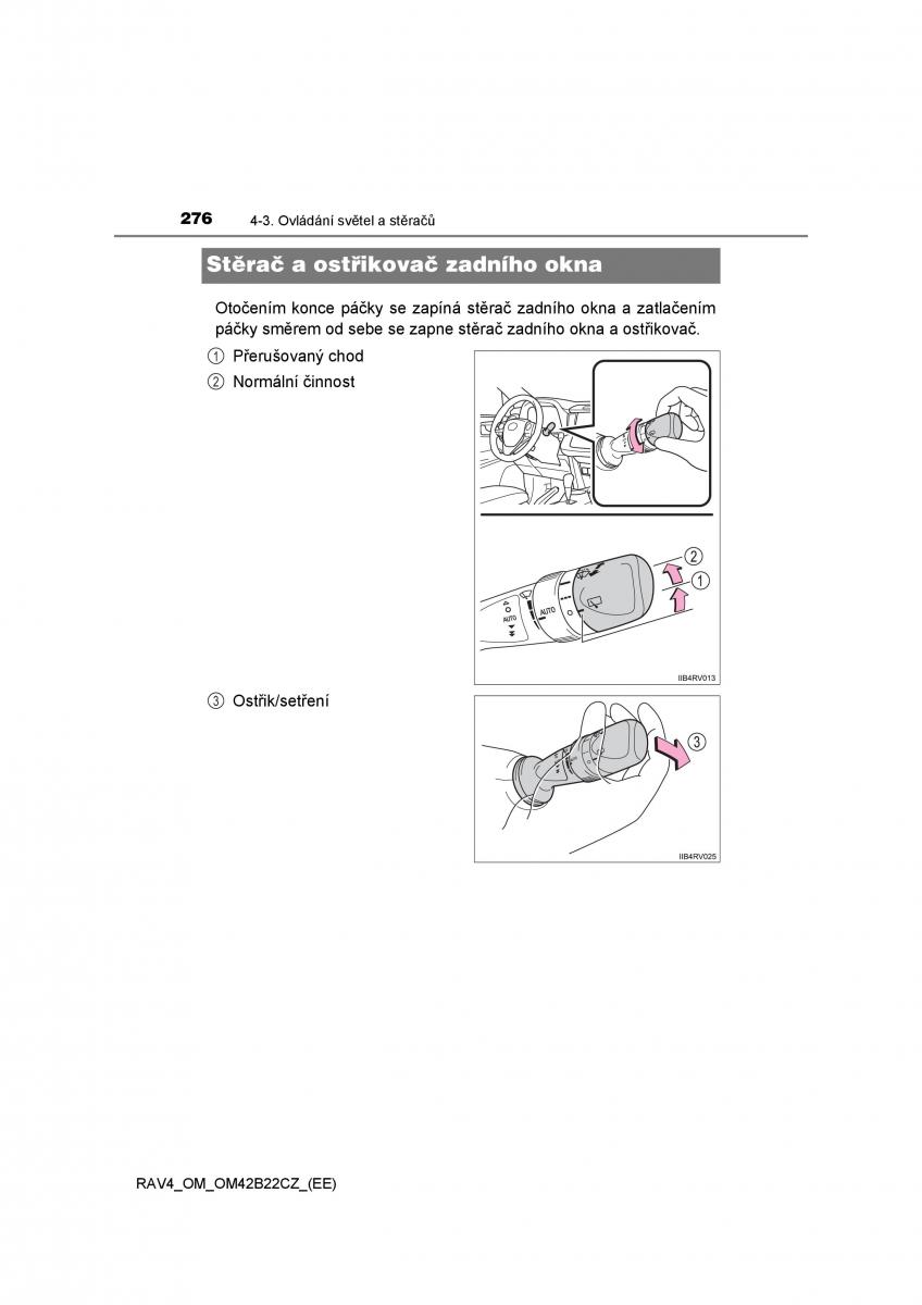 Toyota RAV4 IV 4 navod k obsludze / page 276