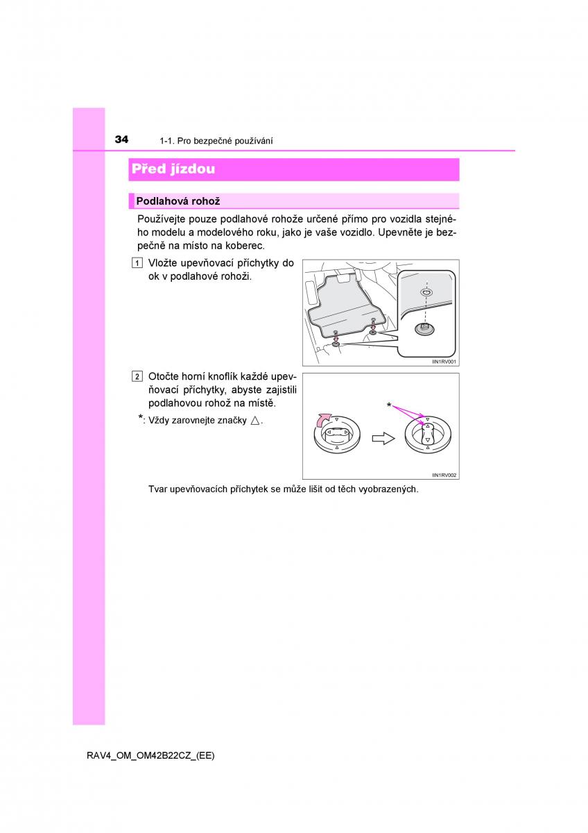 Toyota RAV4 IV 4 navod k obsludze / page 34