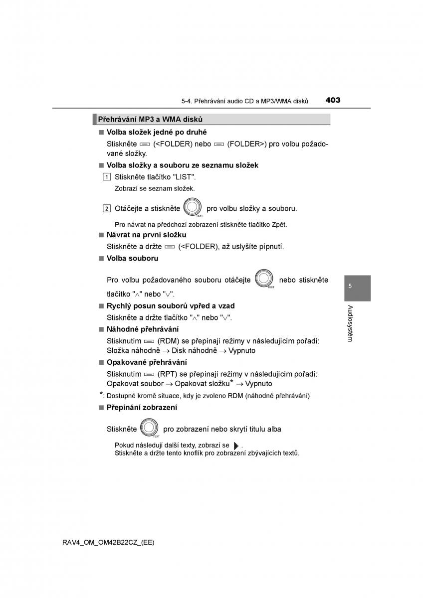 Toyota RAV4 IV 4 navod k obsludze / page 403