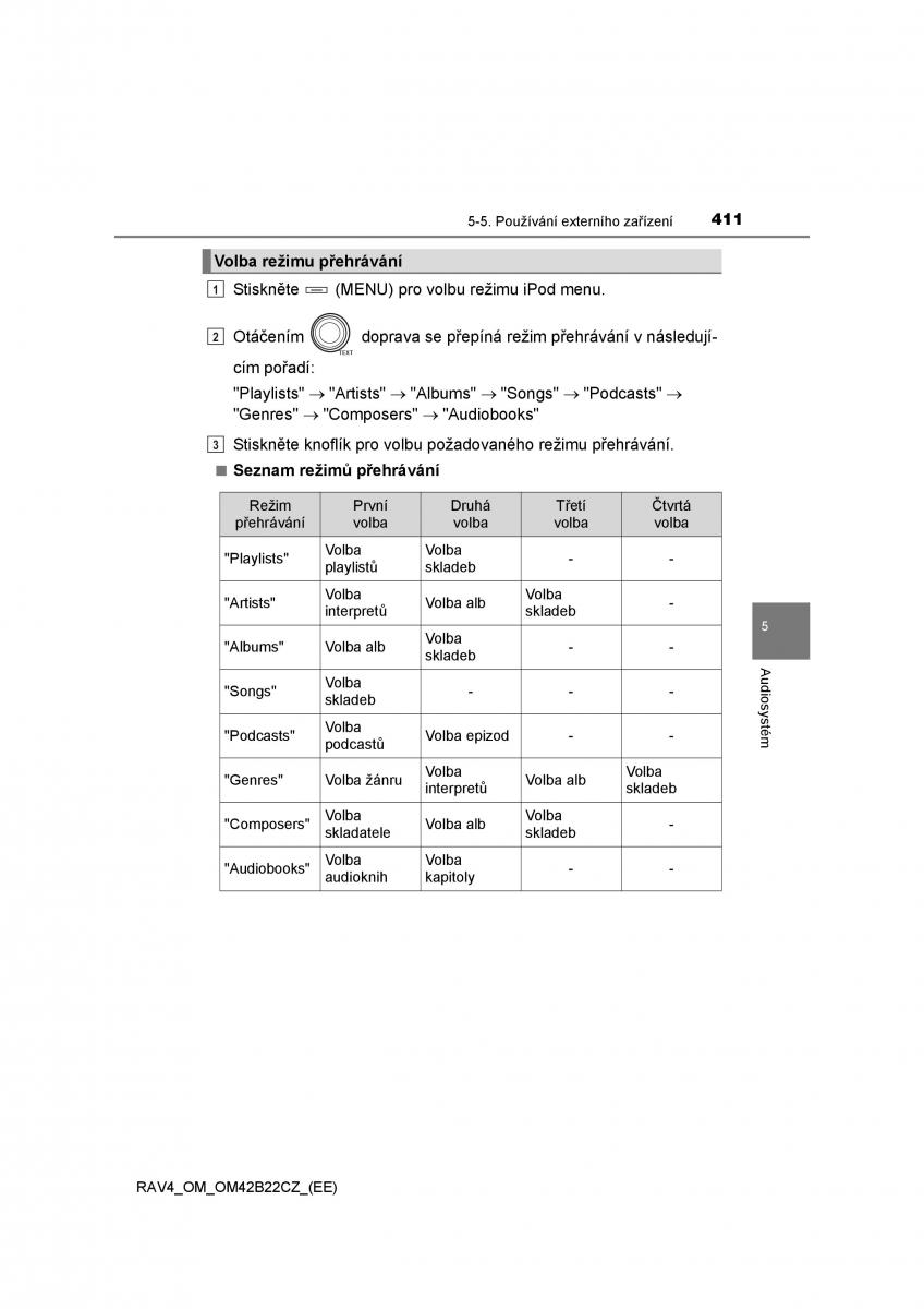 Toyota RAV4 IV 4 navod k obsludze / page 411