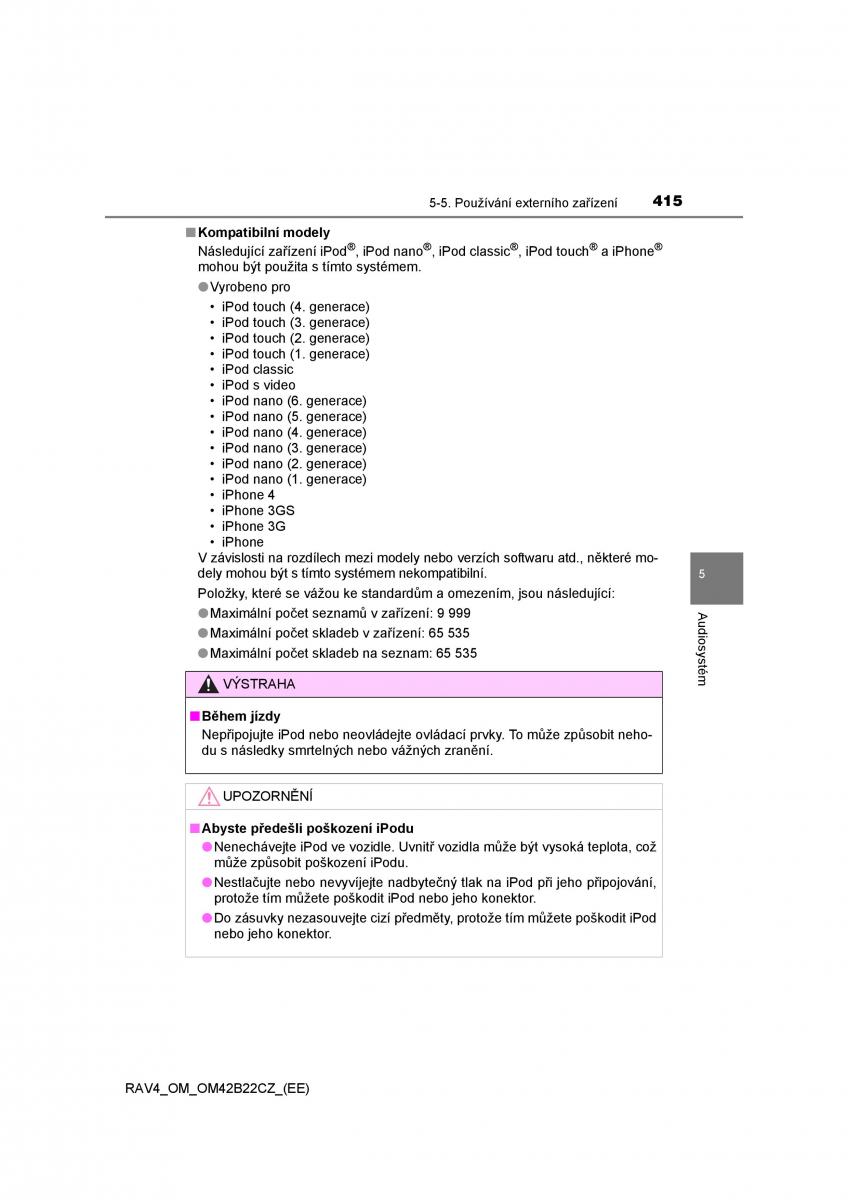 Toyota RAV4 IV 4 navod k obsludze / page 415