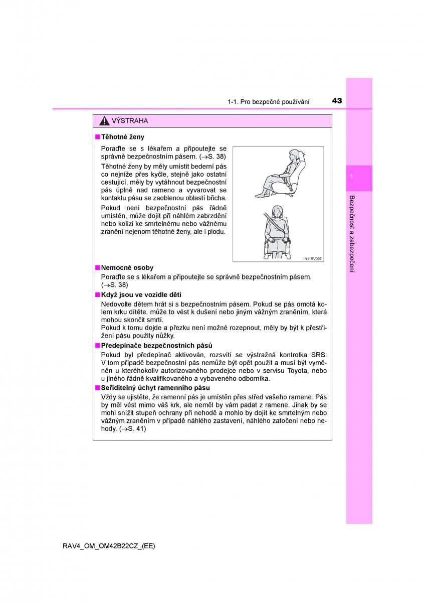 Toyota RAV4 IV 4 navod k obsludze / page 43