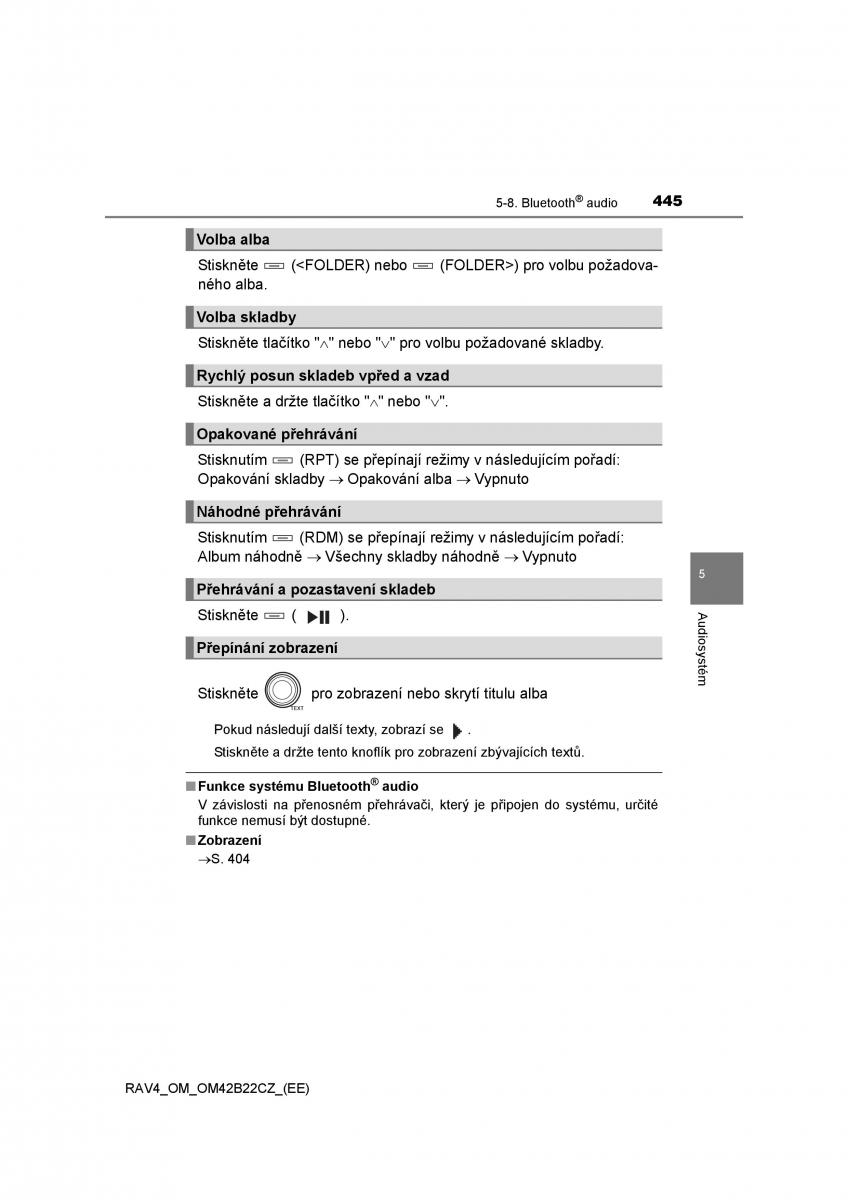 Toyota RAV4 IV 4 navod k obsludze / page 445