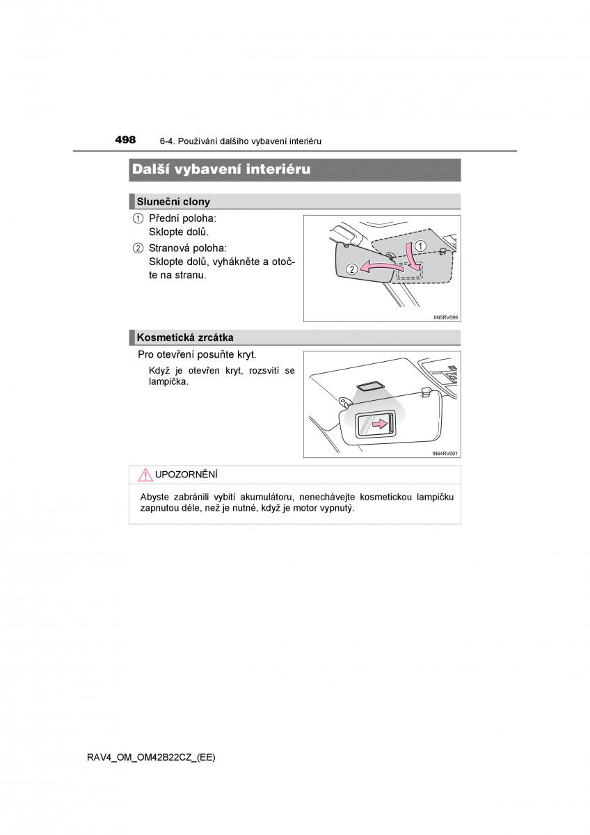 Toyota RAV4 IV 4 navod k obsludze / page 498