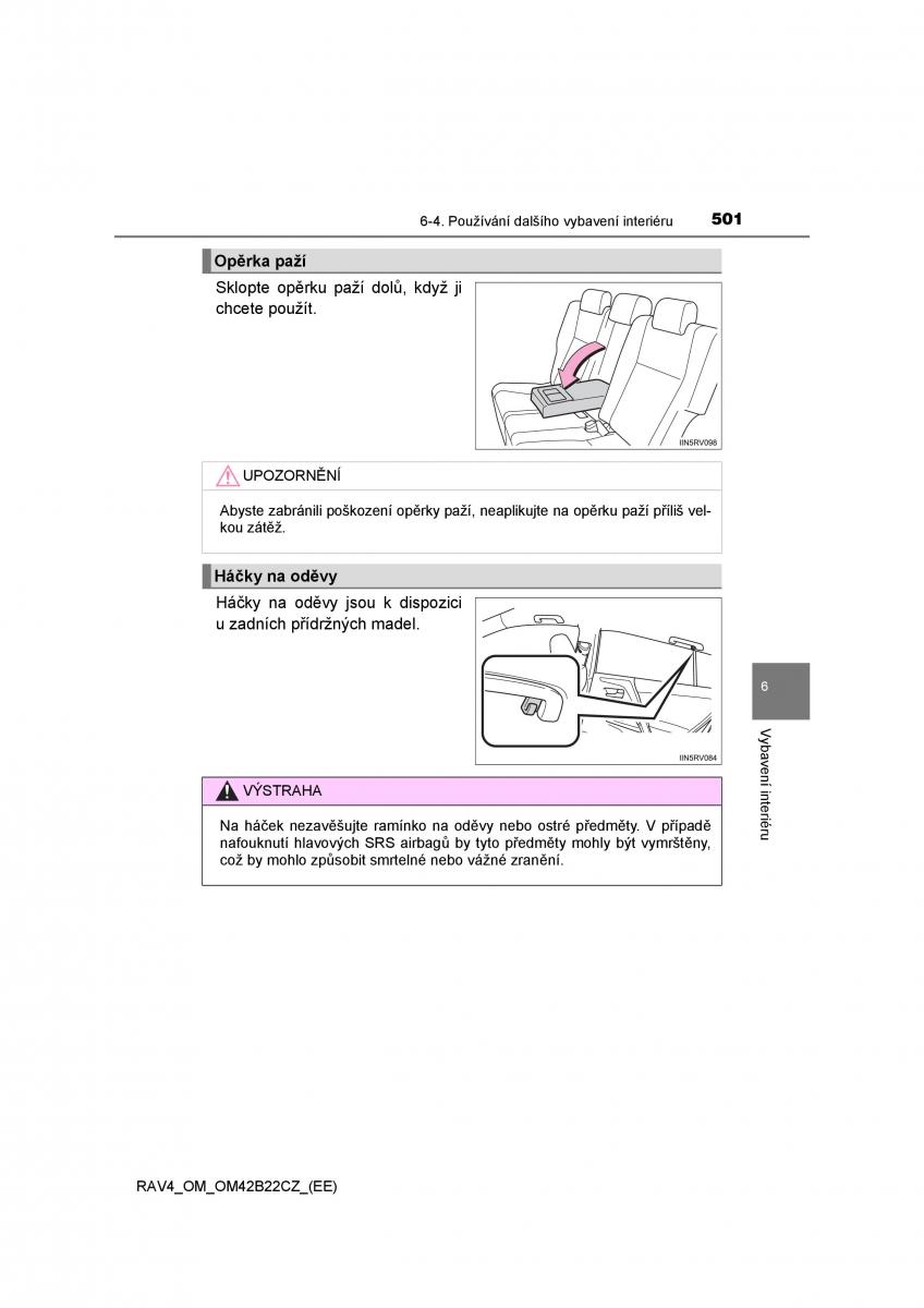 Toyota RAV4 IV 4 navod k obsludze / page 501