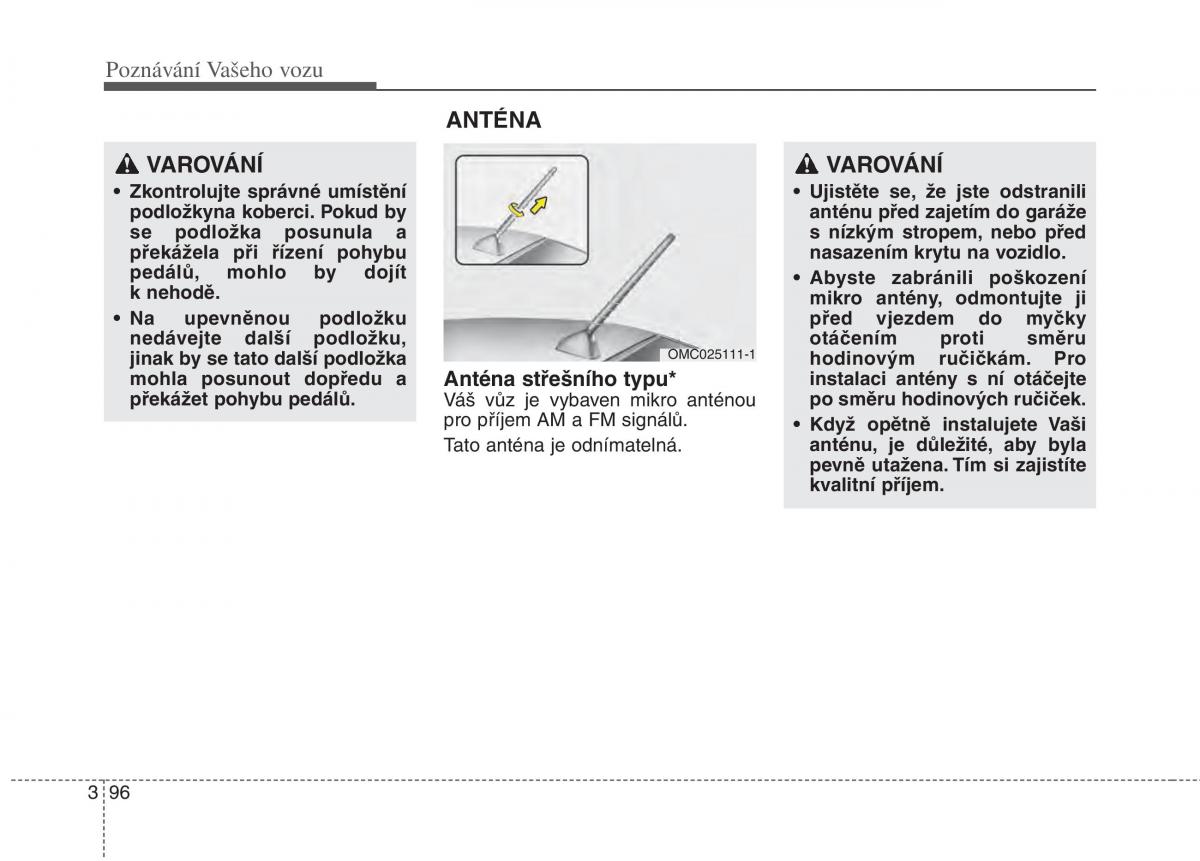 KIA Rio Pride DE navod k obsludze / page 106