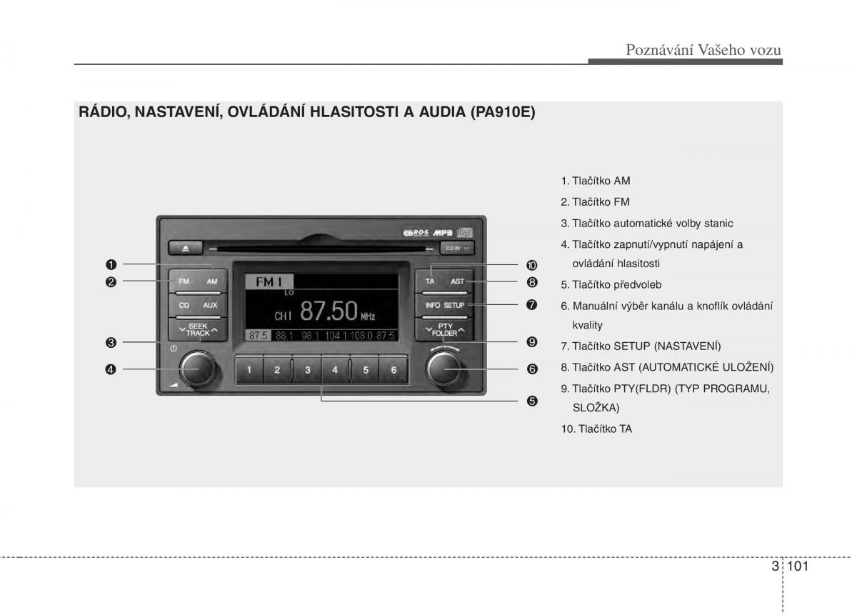 KIA Rio Pride DE navod k obsludze / page 111