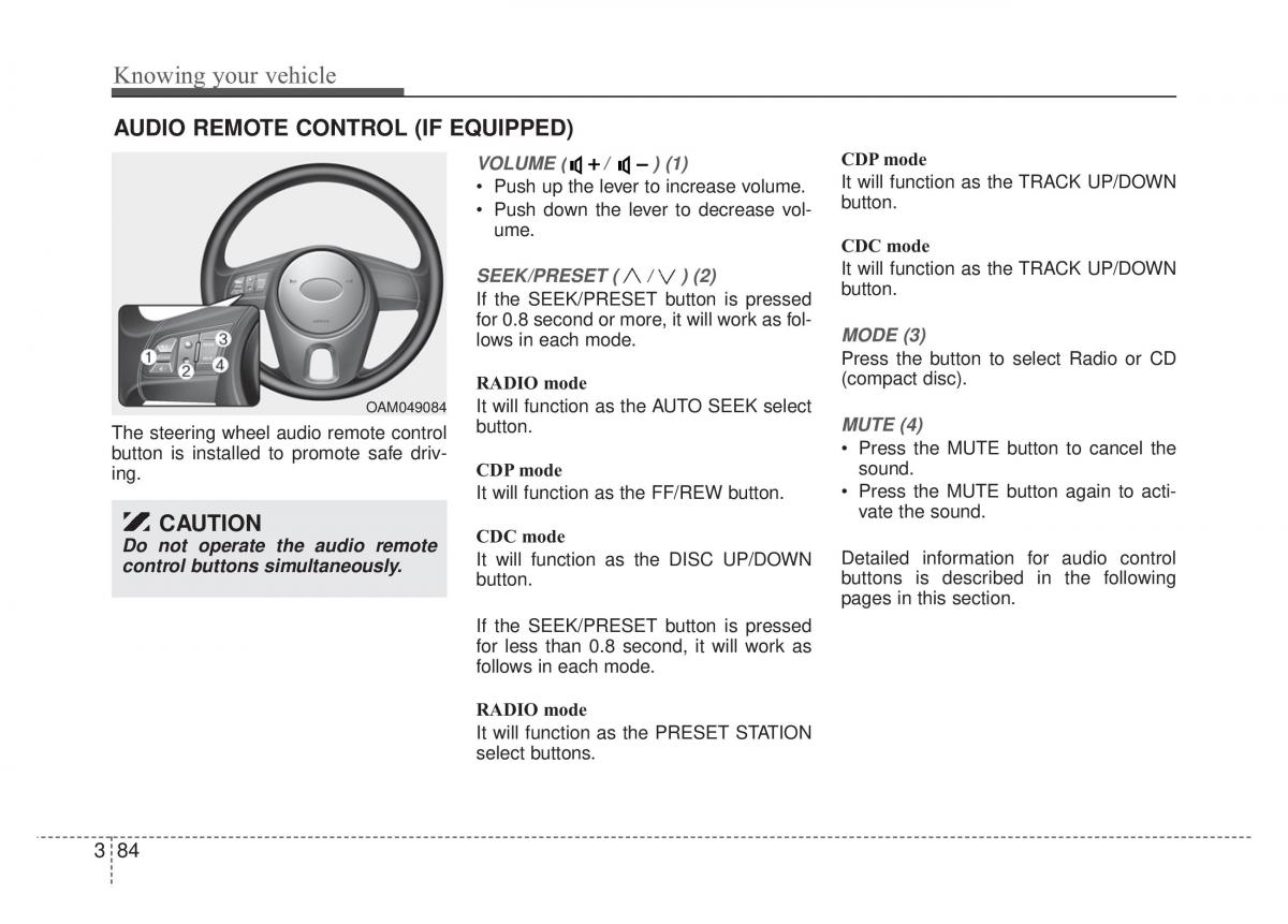 KIA Rio Pride DE owners manual / page 97