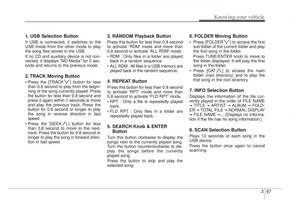 KIA Rio Pride DE owners manual / page 110