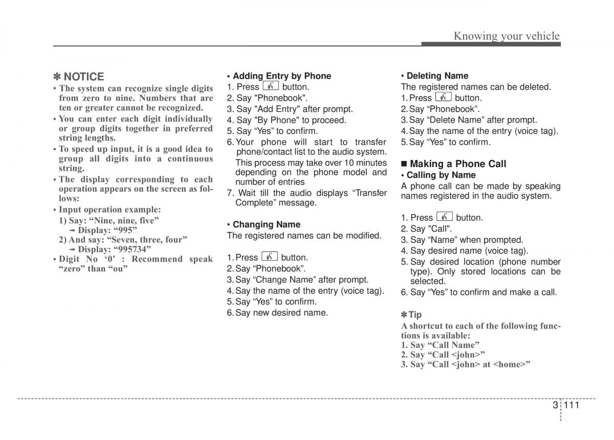 KIA Rio Pride DE owners manual / page 124