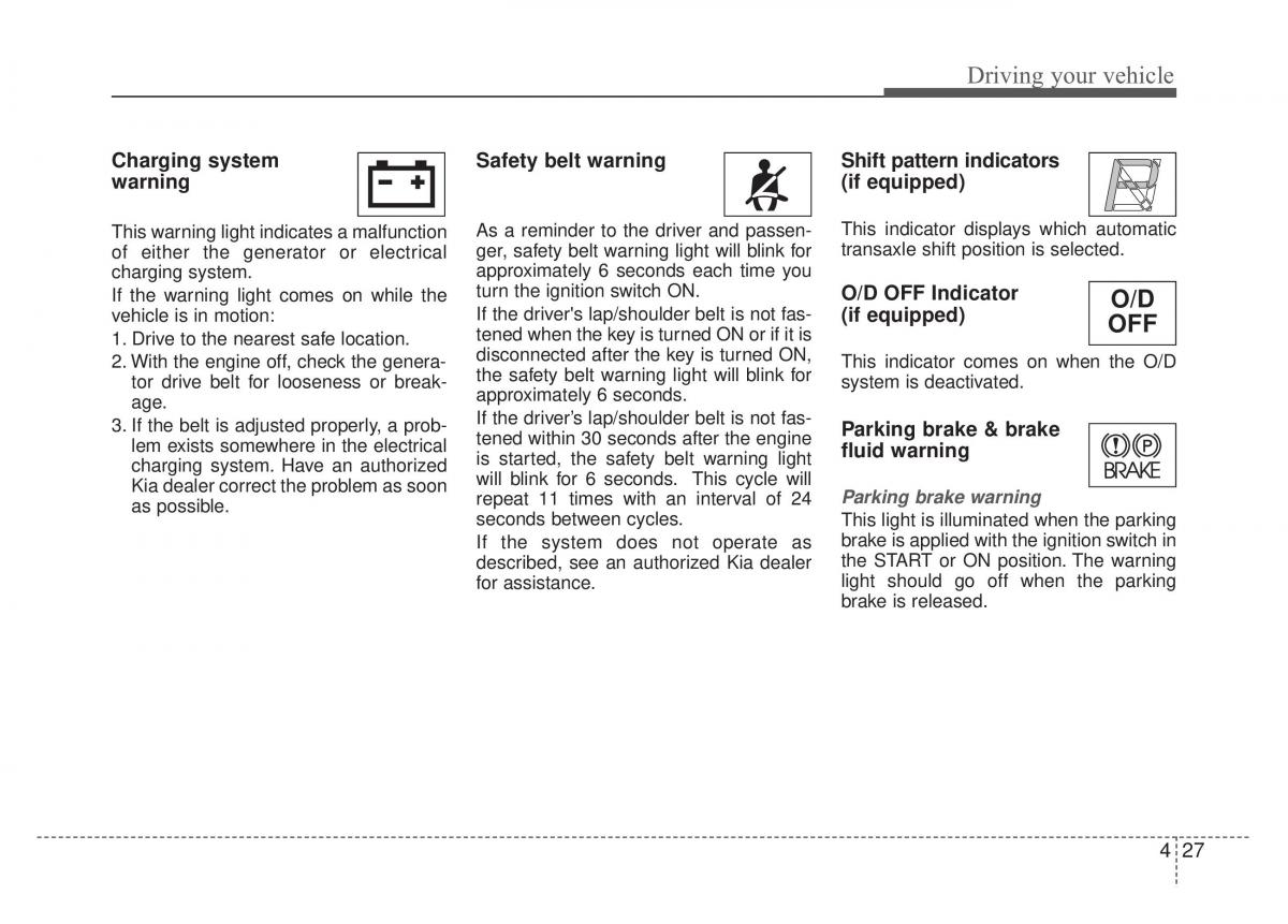 KIA Rio Pride DE owners manual / page 153