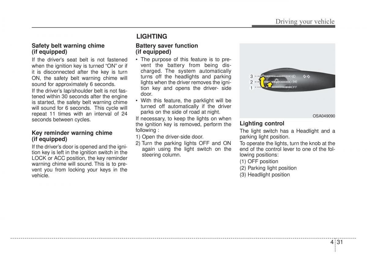 KIA Rio Pride DE owners manual / page 157