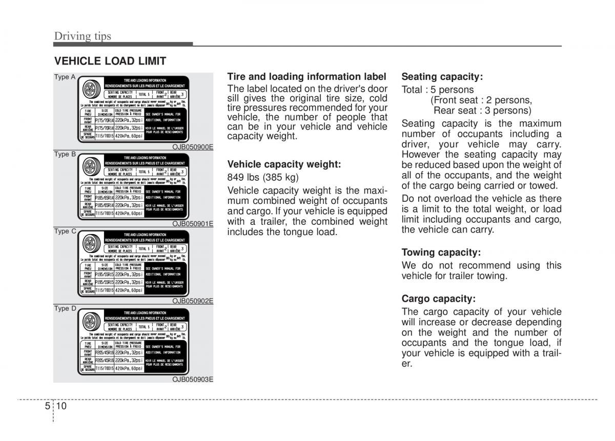 KIA Rio Pride DE owners manual / page 184