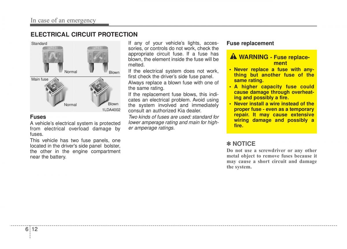 KIA Rio Pride DE owners manual / page 203