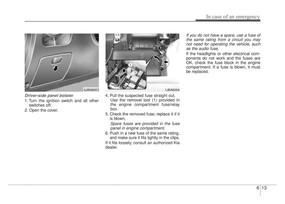 KIA Rio Pride DE owners manual / page 204