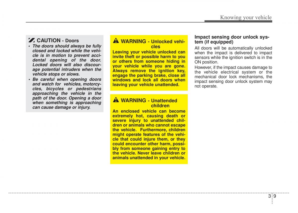 KIA Rio Pride DE owners manual / page 22