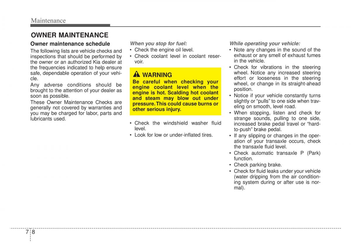 KIA Rio Pride DE owners manual / page 227