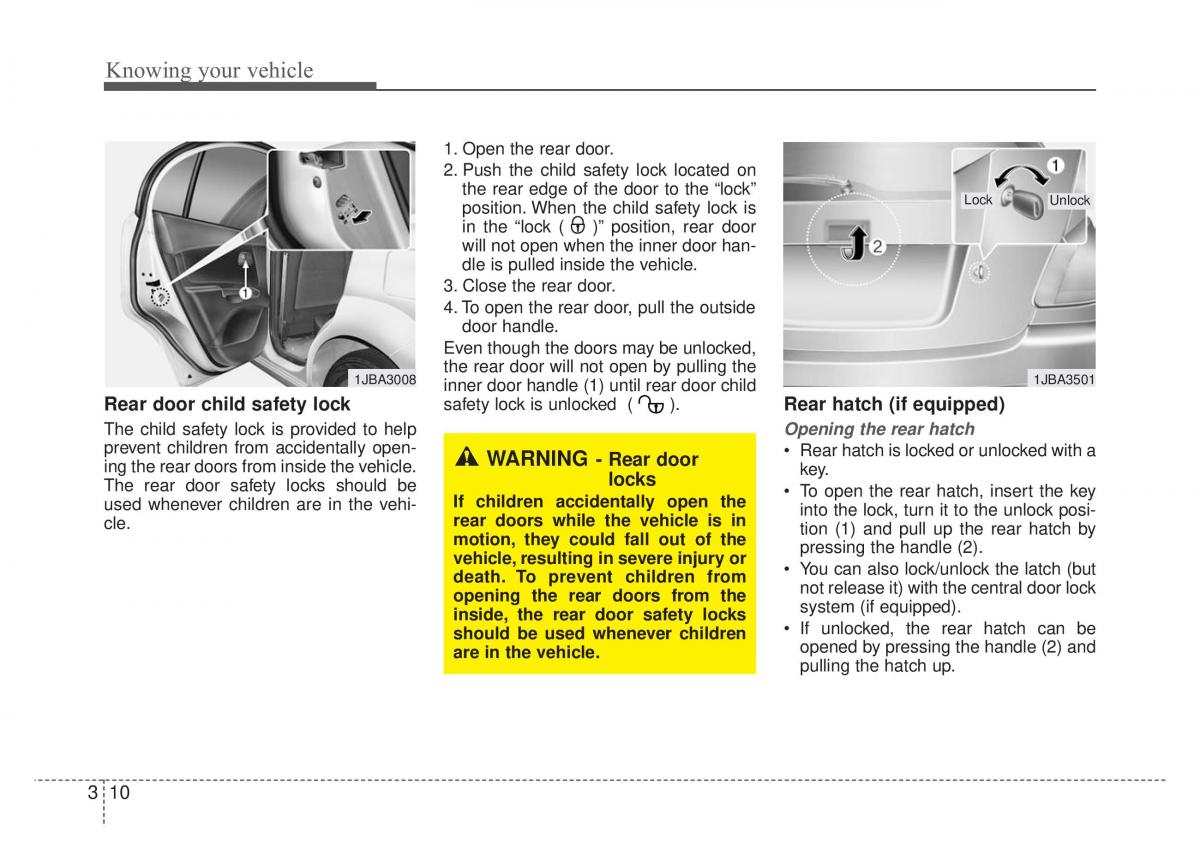 KIA Rio Pride DE owners manual / page 23