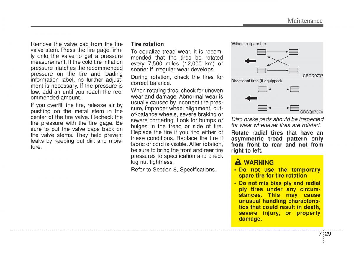 KIA Rio Pride DE owners manual / page 248