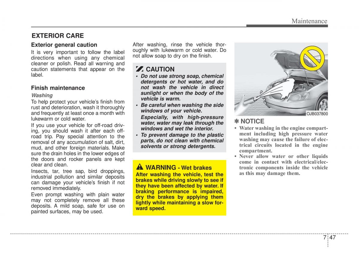 KIA Rio Pride DE owners manual / page 266