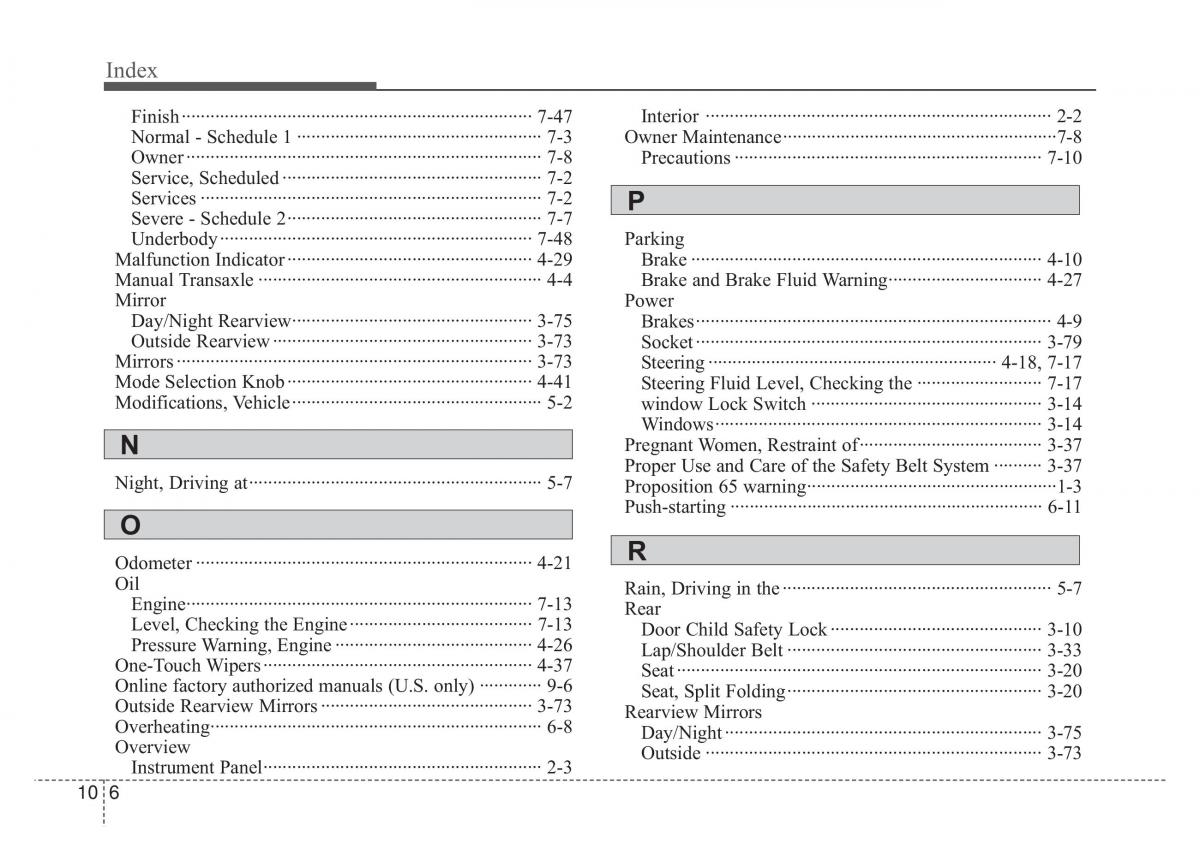 KIA Rio Pride DE owners manual / page 285