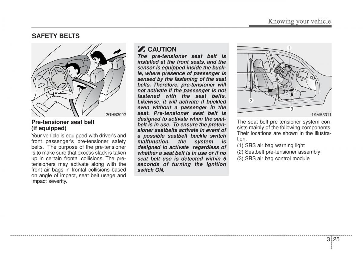 KIA Rio Pride DE owners manual / page 38