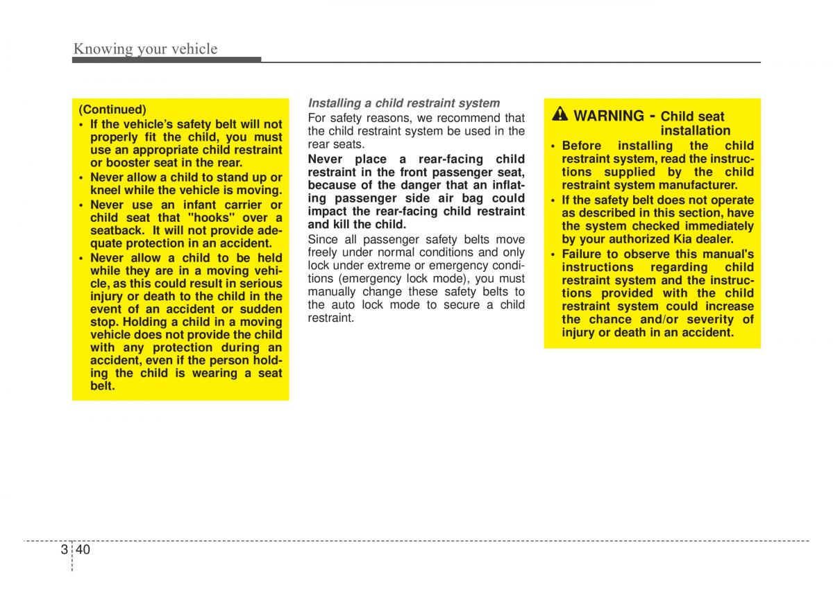 KIA Rio Pride DE owners manual / page 53