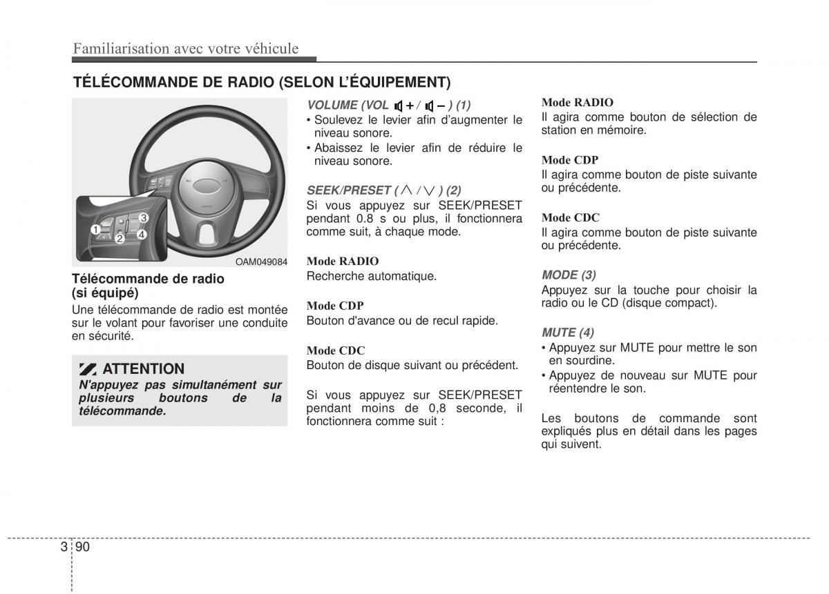 KIA Rio Pride DE manuel du proprietaire / page 100