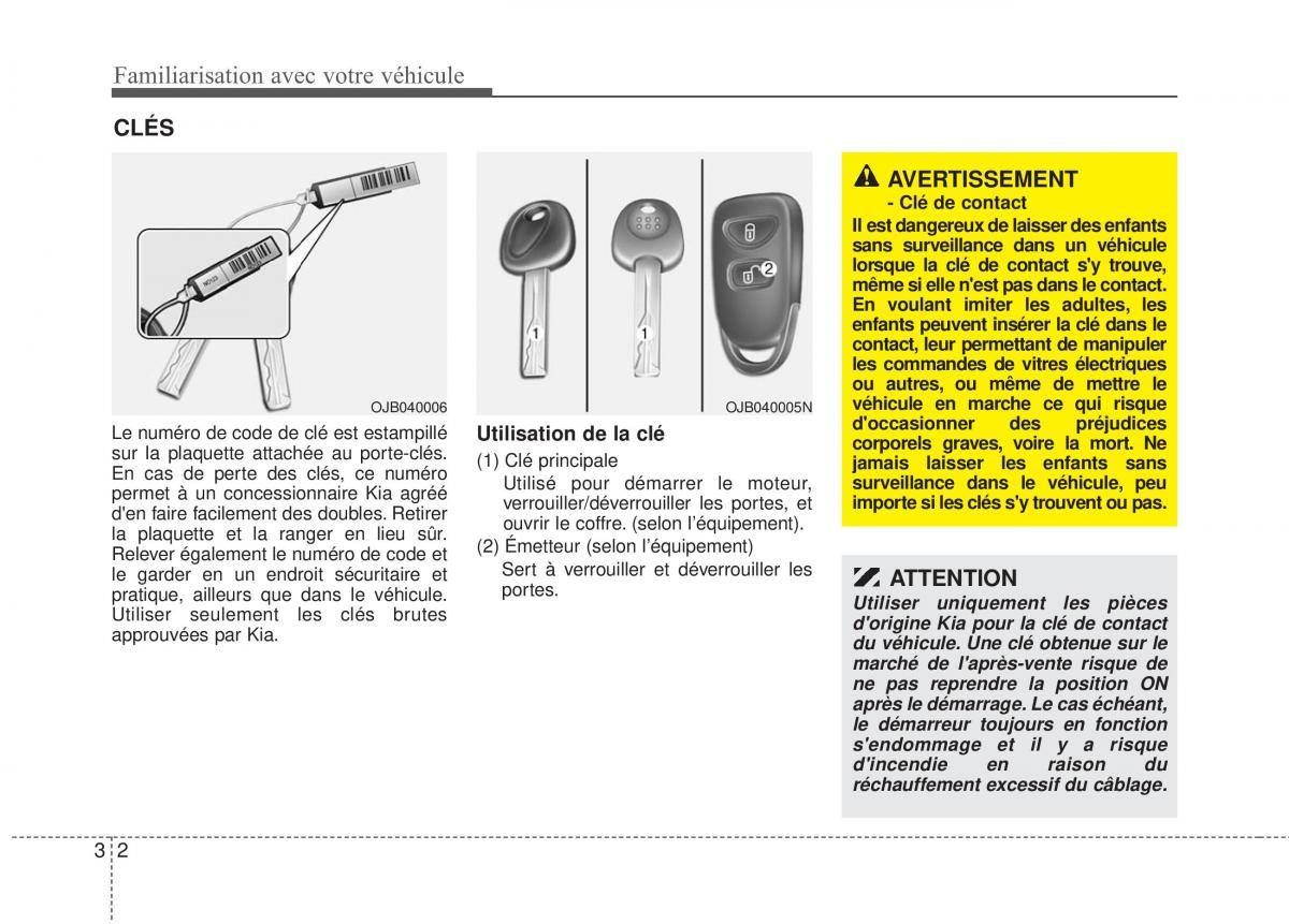 KIA Rio Pride DE manuel du proprietaire / page 12