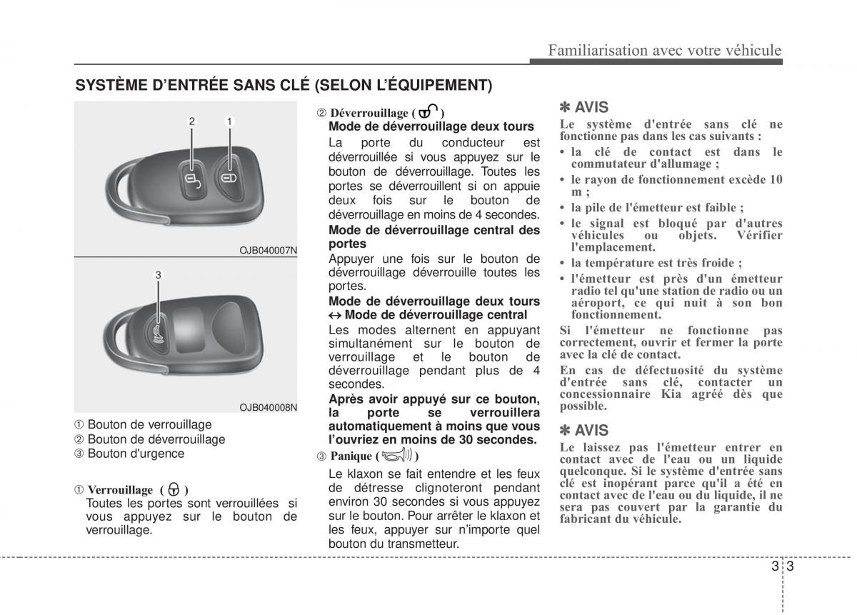 KIA Rio Pride DE manuel du proprietaire / page 13