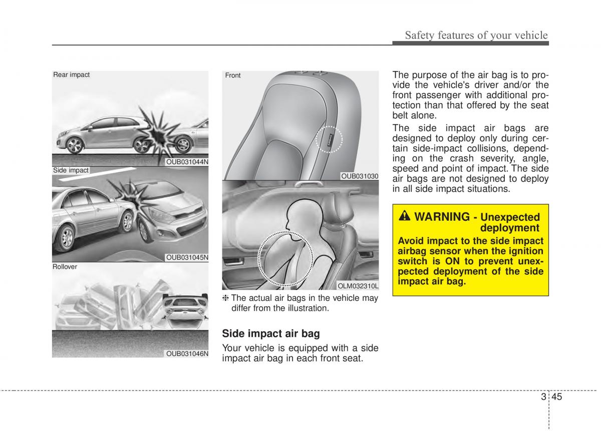 KIA Rio Pride UB owners manual / page 62