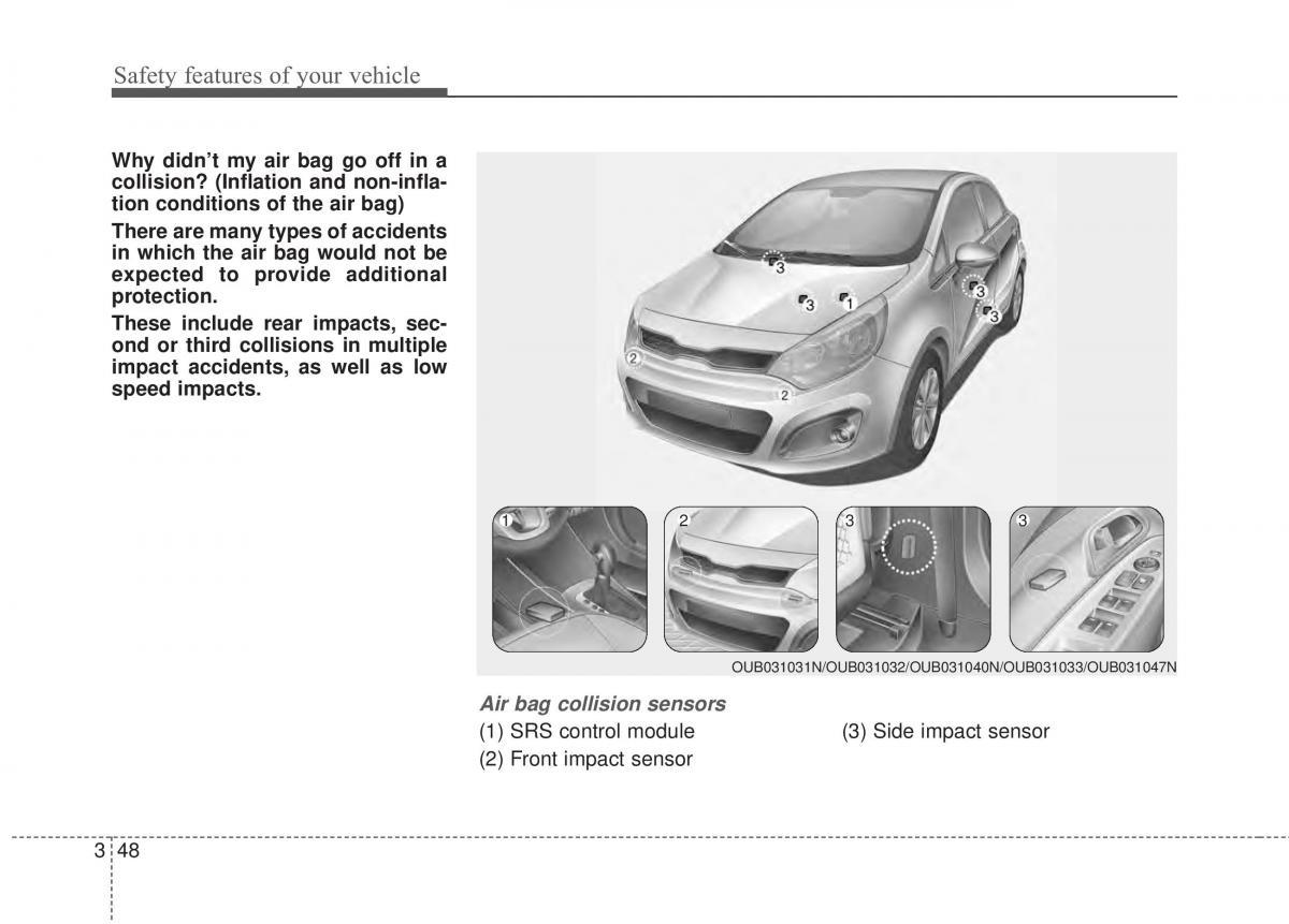 KIA Rio Pride UB owners manual / page 65