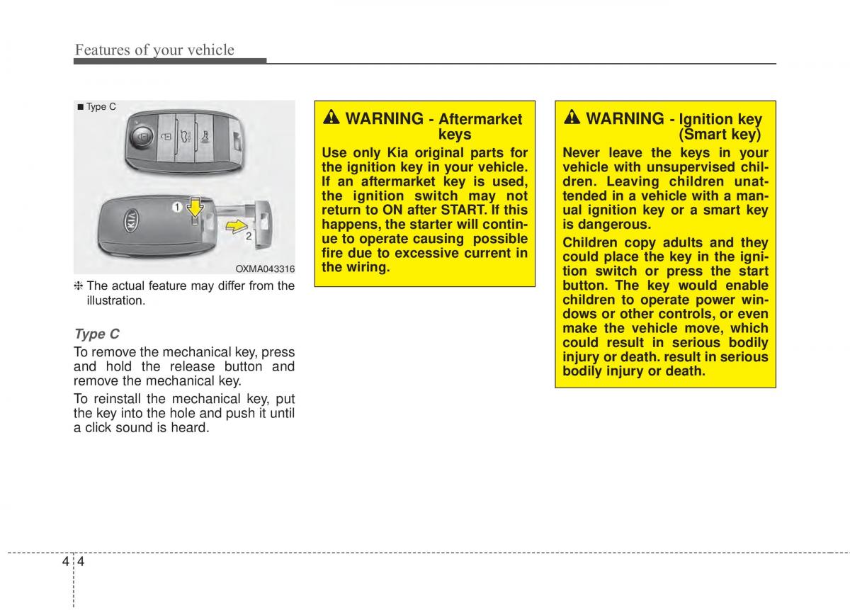 KIA Rio Pride UB owners manual / page 75