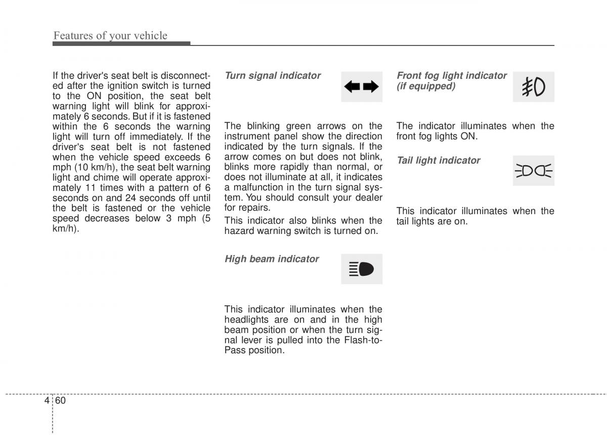 KIA Rio Pride UB owners manual / page 131