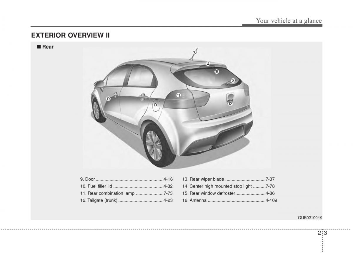 KIA Rio Pride UB owners manual / page 14