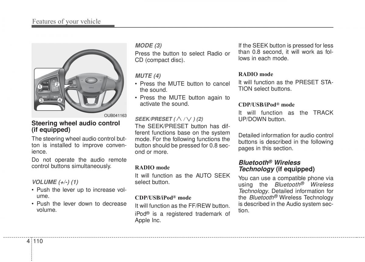 KIA Rio Pride UB owners manual / page 181