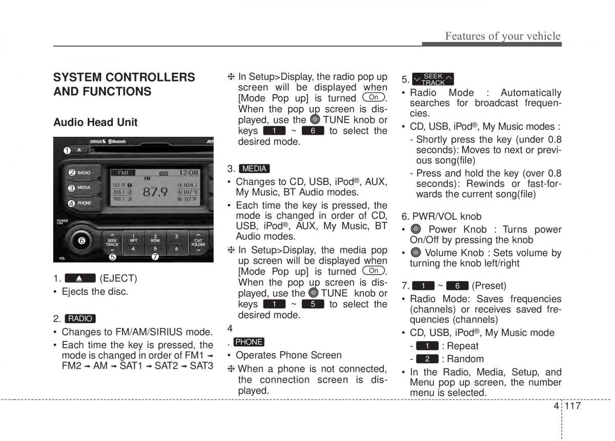 KIA Rio Pride UB owners manual / page 188