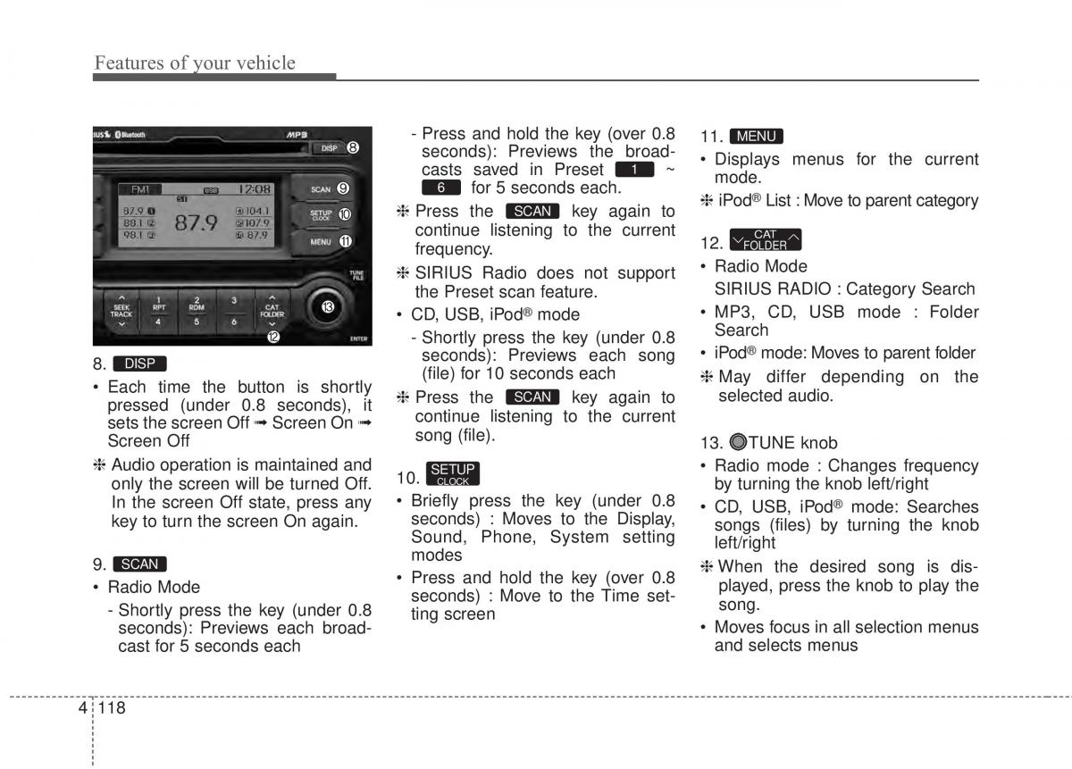 KIA Rio Pride UB owners manual / page 189