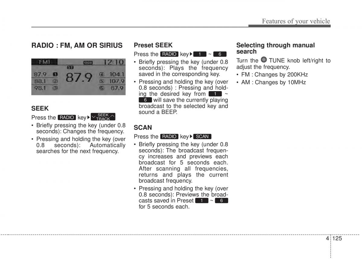 KIA Rio Pride UB owners manual / page 196