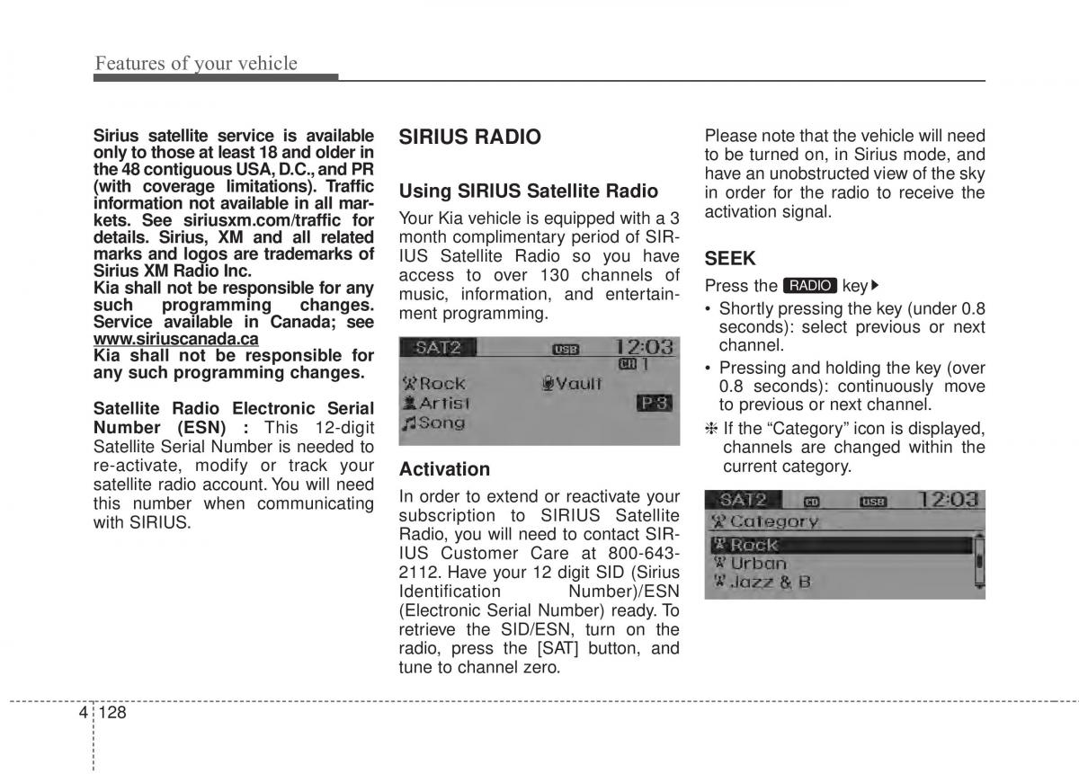 KIA Rio Pride UB owners manual / page 199