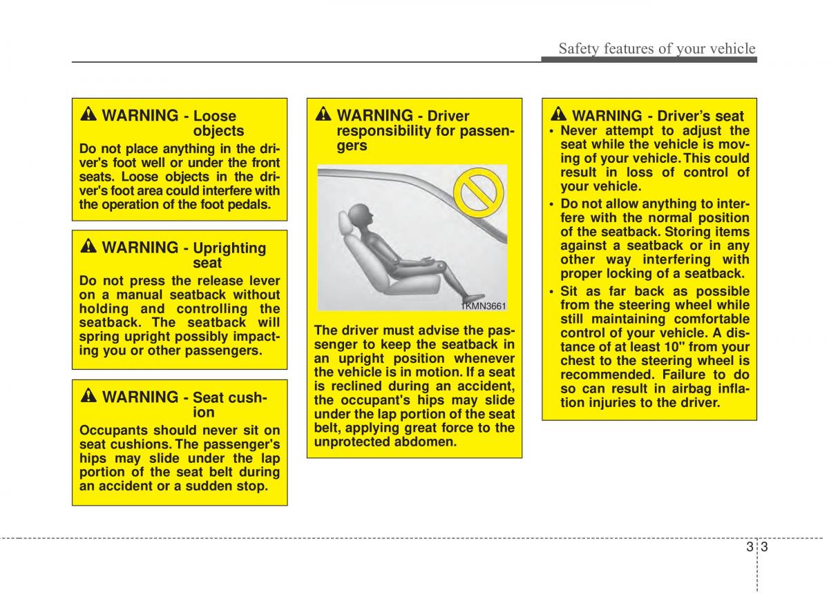 KIA Rio Pride UB owners manual / page 20