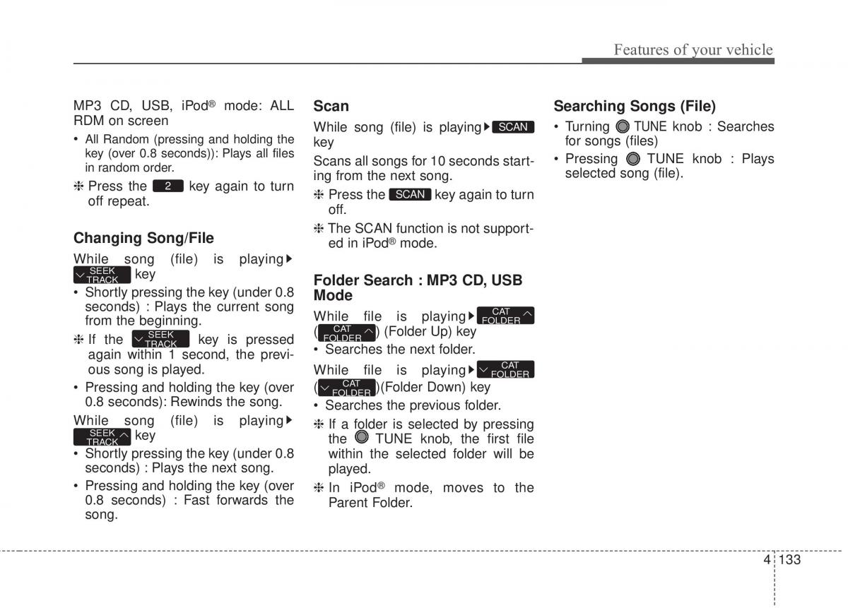 KIA Rio Pride UB owners manual / page 204