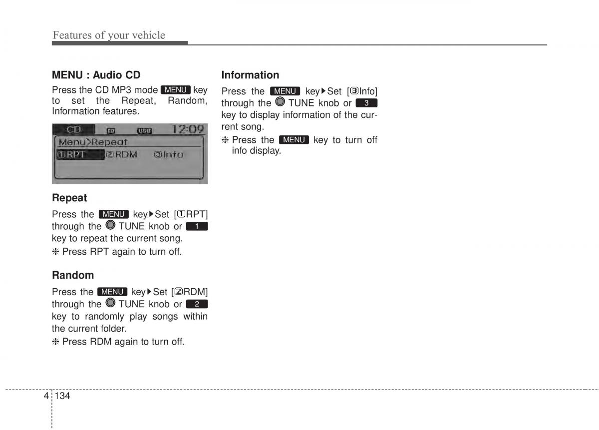 KIA Rio Pride UB owners manual / page 205