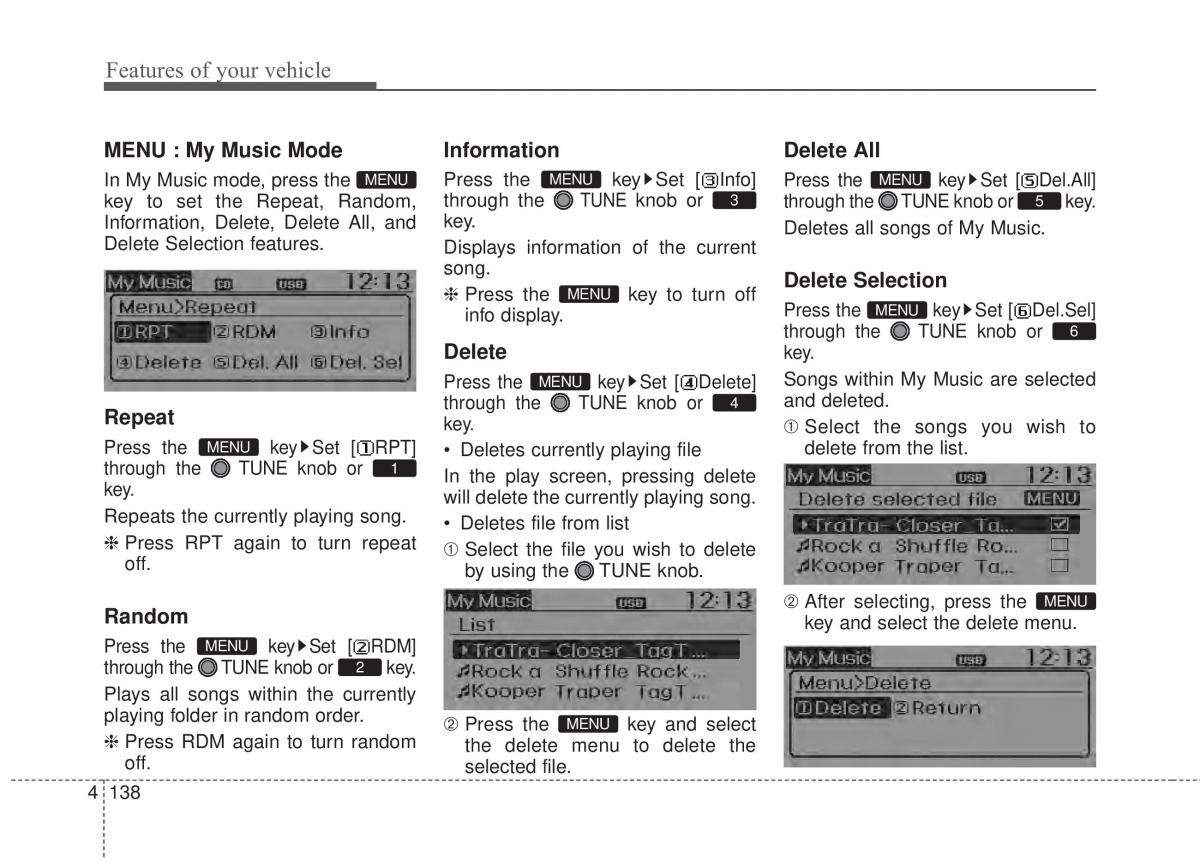 KIA Rio Pride UB owners manual / page 209