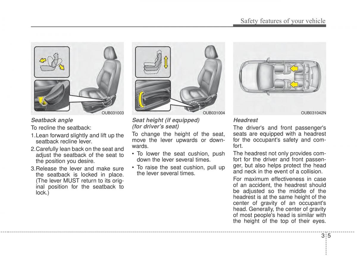 KIA Rio Pride UB owners manual / page 22