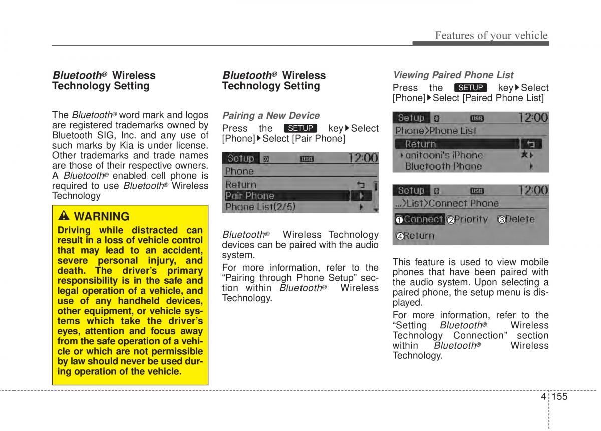 KIA Rio Pride UB owners manual / page 226