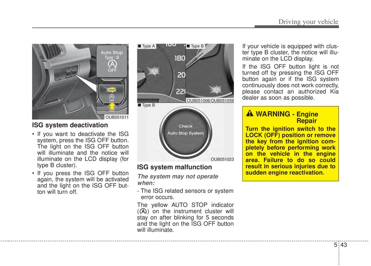 KIA Rio Pride UB owners manual / page 281