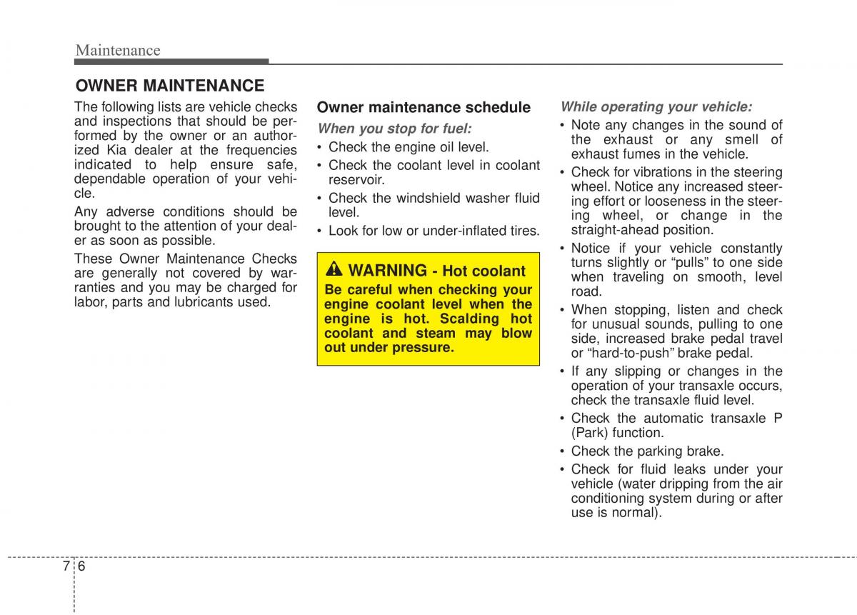 KIA Rio Pride UB owners manual / page 337